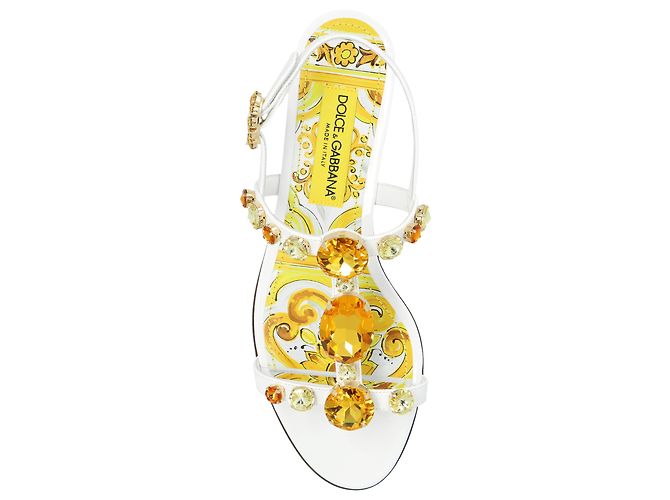 Dolce & Gabbana sandali Bianca in pelle bianca - vista 4