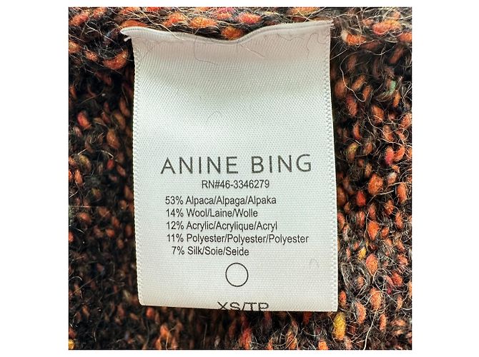 Anine Bing Rosalind Strickpullover aus brauner Alpaka-Wolle - Ansicht 5