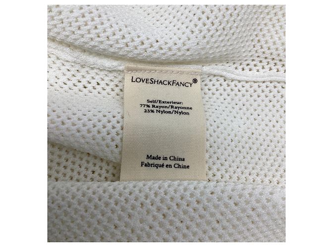 LoveShackFancy Cardigã com decote em V Love Shack Fancy em rayon branco - vista 5