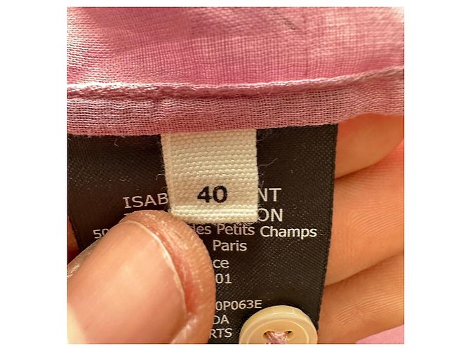 Isabel Marant Etoile Bluse mit Rüschen aus rosa Baumwolle - Ansicht 5