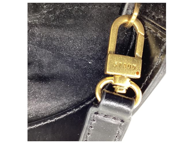 Borsa a secchiello Staud Striped Bissett in pelle nera - vista 10
