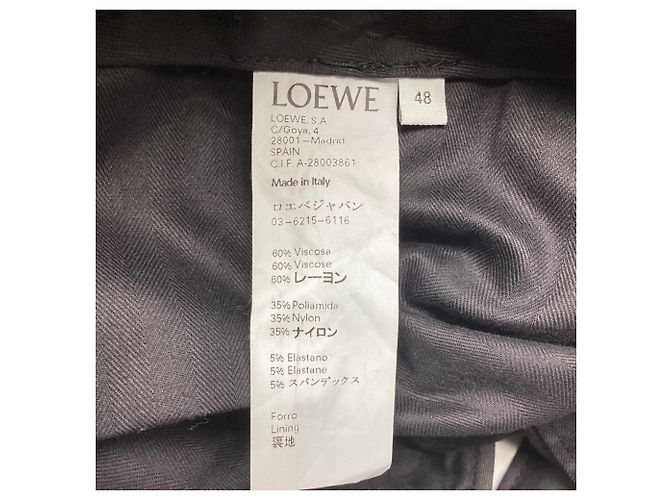 Pantaloni eleganti Loewe in viscosa marrone - vista 7