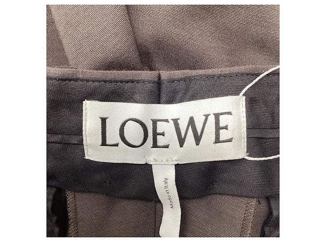 Pantaloni eleganti Loewe in viscosa marrone - vista 8