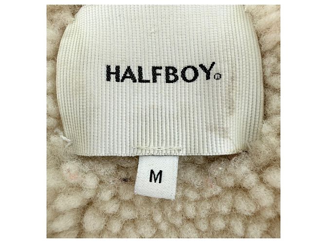 Autre Marque Giacca da aviatore Halfboy in pelle nera con shearling - vista 3