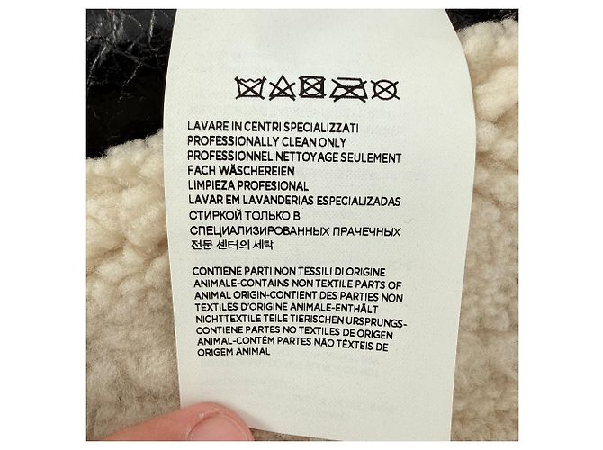 Autre Marque Giacca da aviatore Halfboy in pelle nera con shearling - vista 6