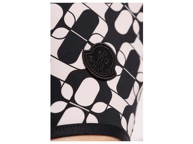 Moncler Einteiler Badeanzug schwarz geometrisches Muster - Ansicht 4