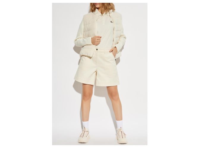 Moncler Shorts aus Baumwolle Creme - Ansicht 2