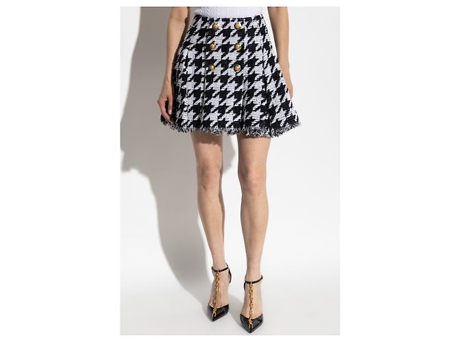 Balmain Falda con estampado de pata de gallo - vista 3