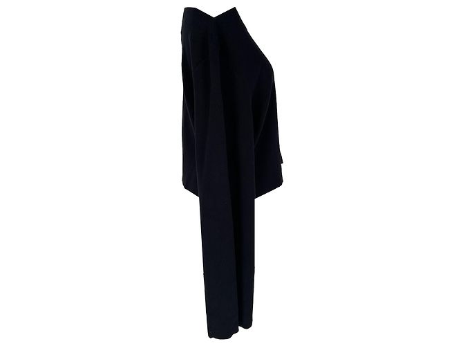 Theory Asymmetrisches Off-Shoulder-Top aus schwarzem Acetat - Ansicht 2