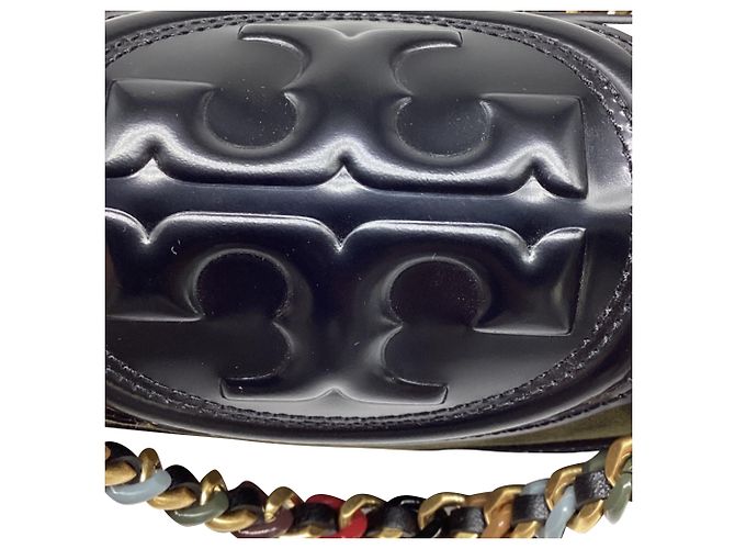 Borsa a spalla convertibile Small Fleming Marquetry Tory Burch in pelle nera - vista 12