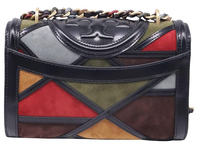 Borsa a spalla convertibile Small Fleming Marquetry Tory Burch in pelle nera - vista 4