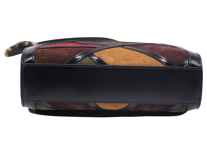 Borsa a spalla convertibile Small Fleming Marquetry Tory Burch in pelle nera - vista 5
