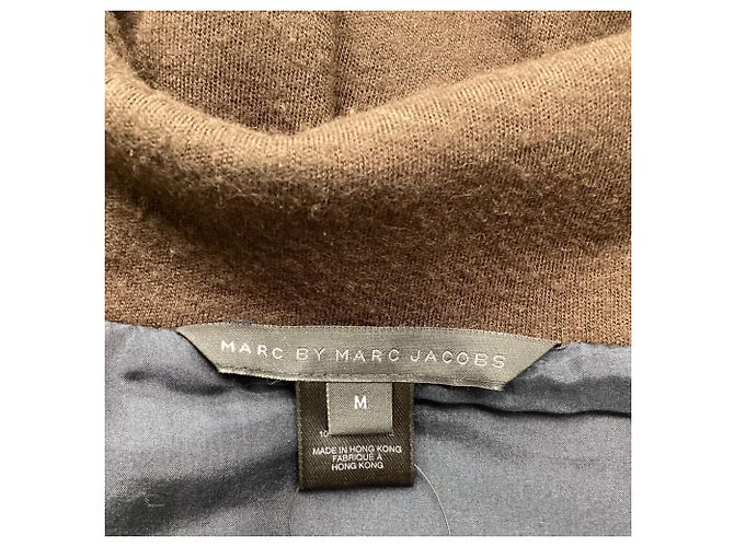 Marc Jacobs Peter Pan Collar Short Jacket in Brown Wool - view 7