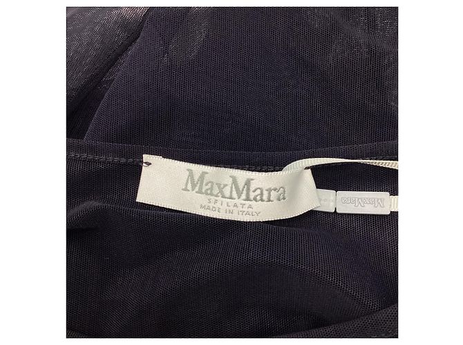 Top in mesh Max Mara in poliammide nero - vista 7