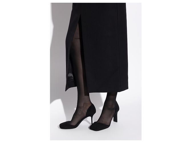 Courreges Botas de caña alta Courrèges negras con tacón de aguja - vista 2