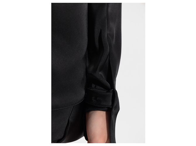 Camisa de satén negra Courreges - vista 5