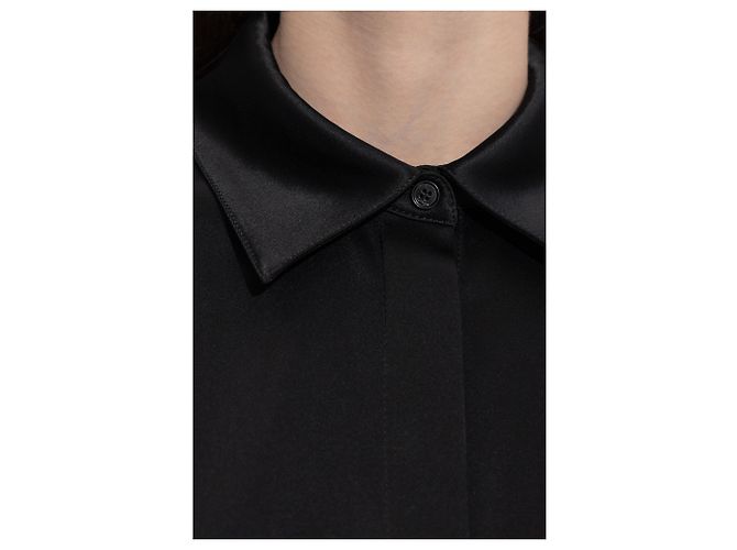 Camisa de satén negra Courreges - vista 6