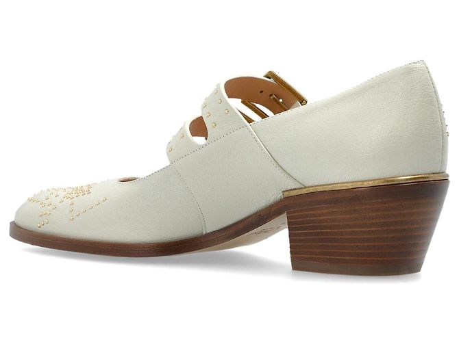 Chloé Susan Absatzschuhe aus Leder creme - Ansicht 2