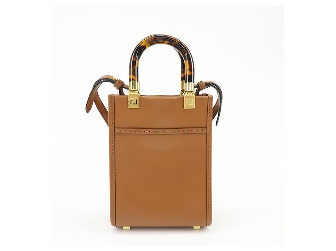 Fendi Sunshine Shopper Leather Mini - vista 2