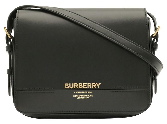 Clutch e borsa a tracolla Burberry in pelle nera - vista 2