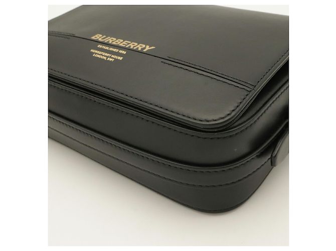 Clutch e borsa a tracolla Burberry in pelle nera - vista 4