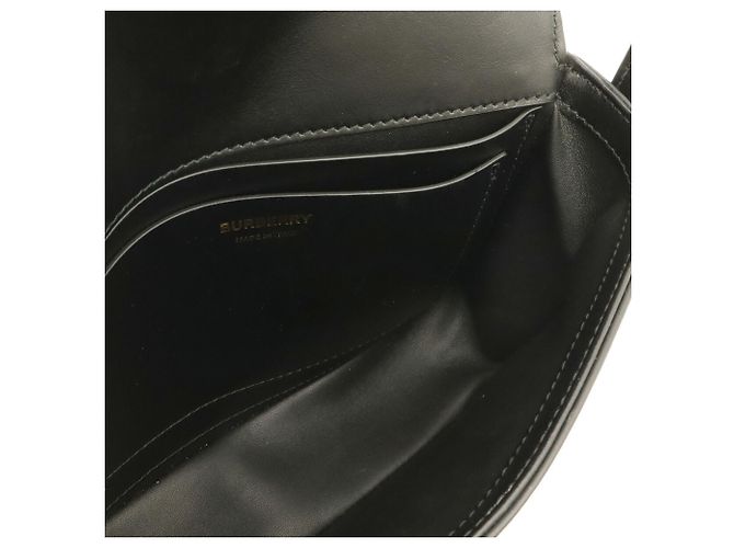 Clutch e borsa a tracolla Burberry in pelle nera - vista 7