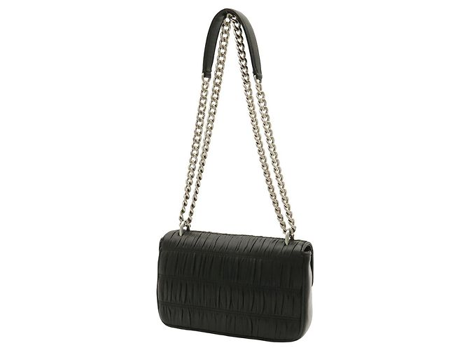 Prada Nappa Gaufre Schultertasche mit Kette und Raffung - Ansicht 3