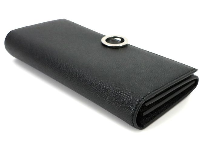 Bulgari Cartera larga bi-fold Bvlgari de cuero negro - vista 4