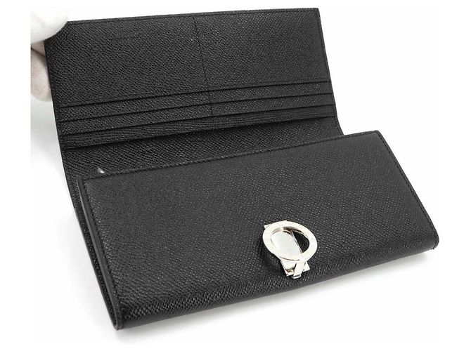 Bulgari Cartera larga bi-fold Bvlgari de cuero negro - vista 6