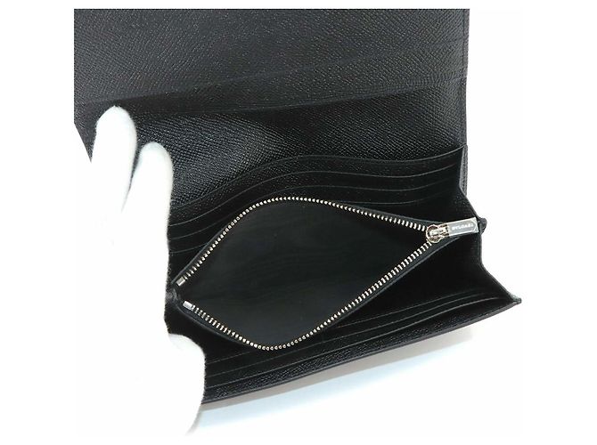 Bulgari Cartera larga bi-fold Bvlgari de cuero negro - vista 8