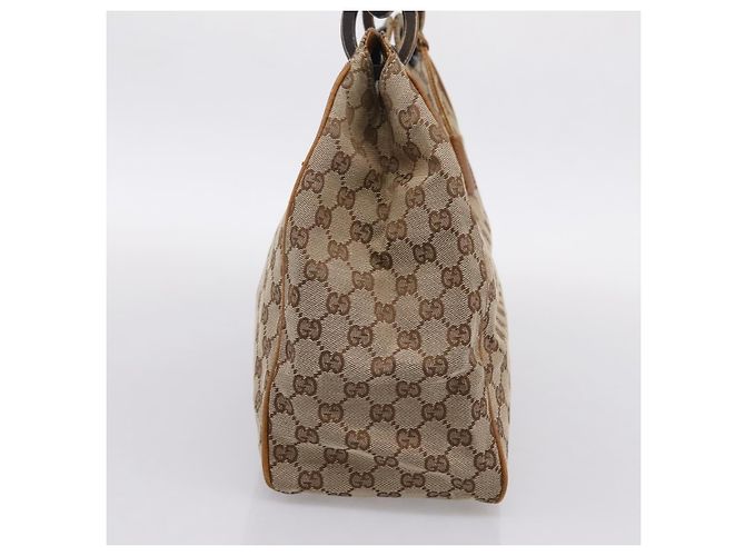 Gucci Vintage Bamboo Handle GG Canvas Medium - vue 3