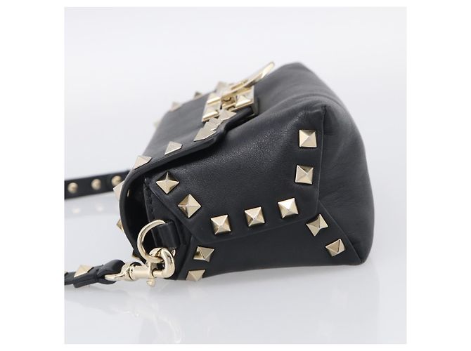 Valentino Garavani Rockstud Flip Lock Flap Leather Mini - vista 3