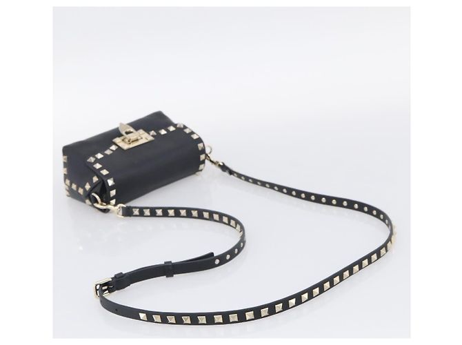 Valentino Garavani Rockstud Flip Lock Flap Leather Mini - vista 7