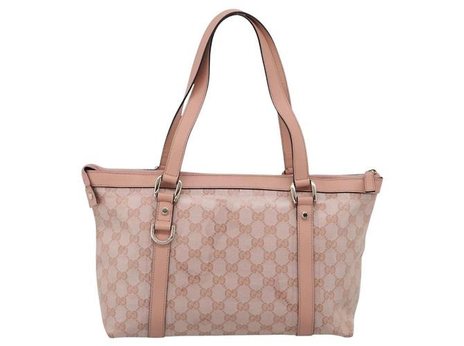 Borsa Gucci Abbey Zip Tote GG Canvas and Leather Medium - vista 2