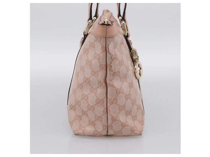 Borsa Gucci Abbey Zip Tote GG Canvas and Leather Medium - vista 3