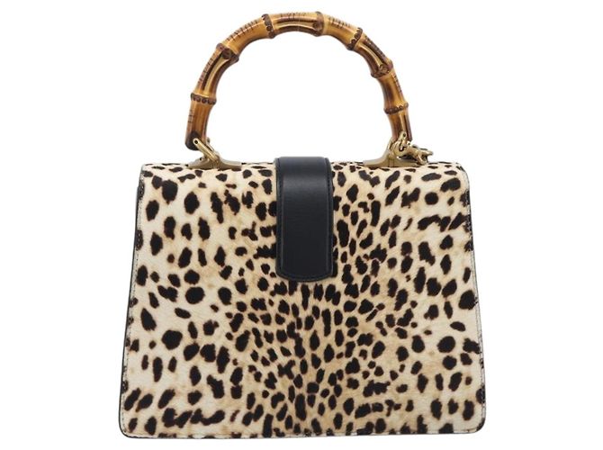 Gucci Dionysus Bamboo Top Handle Printed Pony Hair with Leather Medium - vista 2