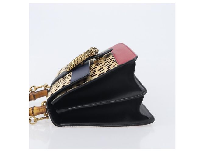 Gucci Dionysus Bamboo Top Handle Printed Pony Hair with Leather Medium - vista 4