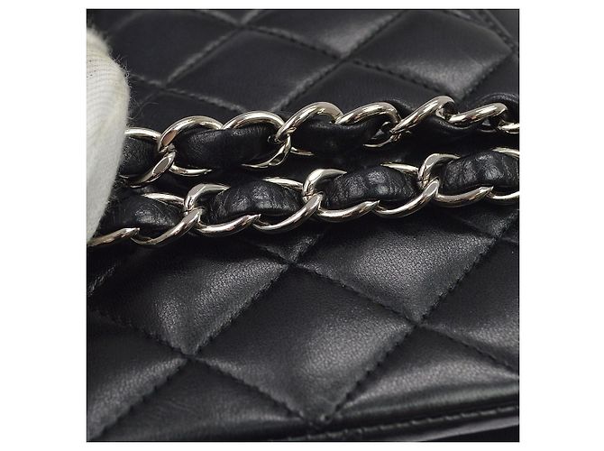 Chanel Classic Timeless Double Flap Quilted Lambskin Medium - vista 7