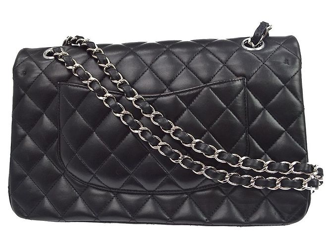 Chanel Classic Timeless Double Flap Quilted Lambskin Medium - vista 2