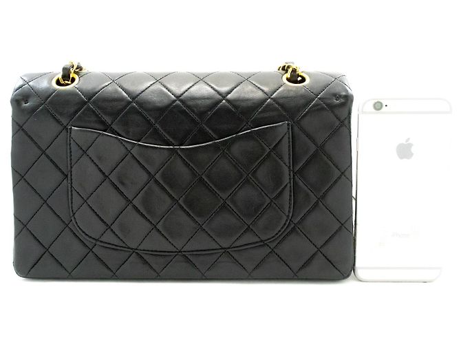 Chanel Classic Timeless Double Flap Quilted Lambskin Medium - vista 4