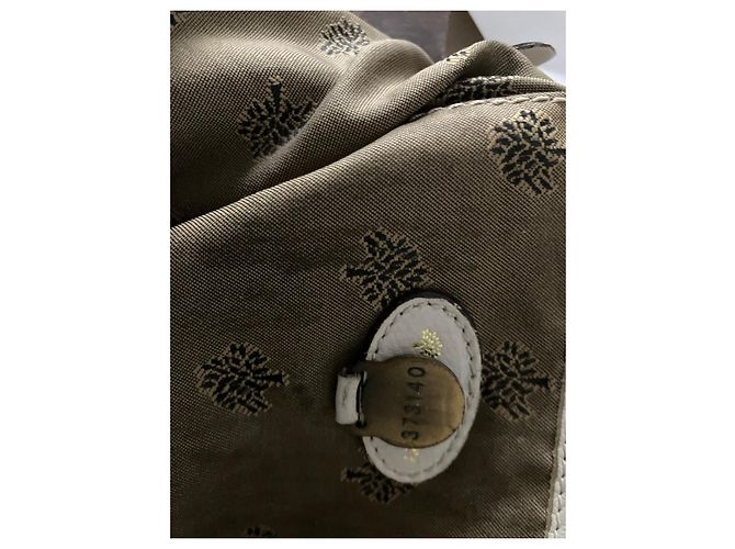 Mulberry Bolsa de mão em couro branco com alça trançada - vista 10