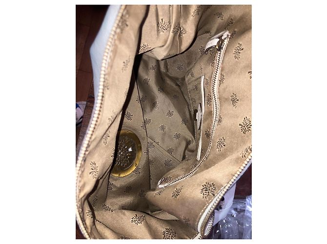 Mulberry Bolsa de mão em couro branco com alça trançada - vista 11