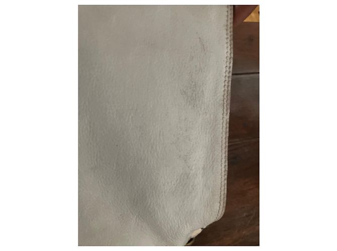 Mulberry Bolsa de mão em couro branco com alça trançada - vista 4