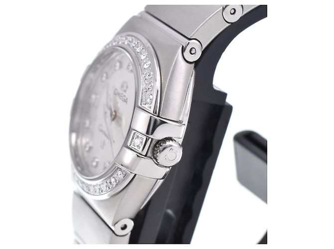 Omega Constellation Quartz Stainless Steel com bisel e marcadores de diamante 24 - vista 3