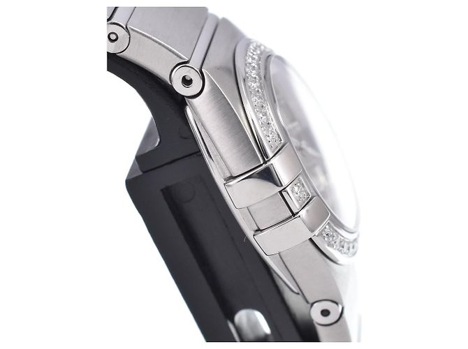 Omega Constellation Quartz Stainless Steel com bisel e marcadores de diamante 24 - vista 4