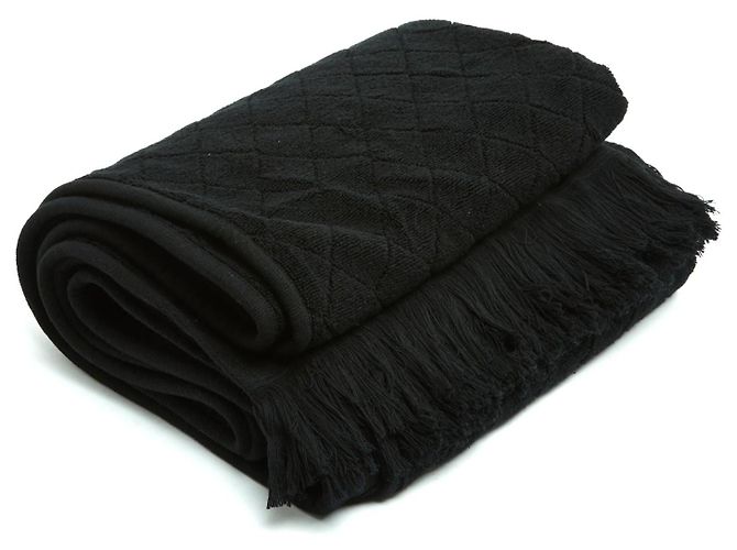Chanel 2021 Quilted Maxi Beach Towel Black - view 2