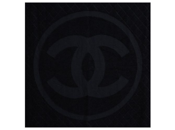 Chanel 2021 Quilted Maxi Beach Towel Black - view 3