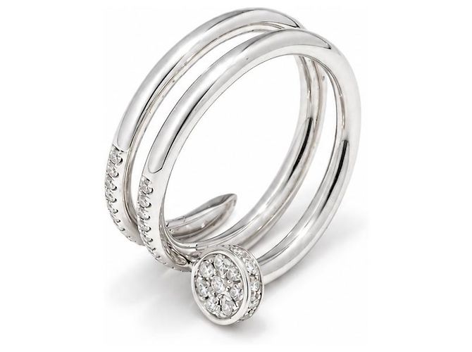 Cartier Juste un Clou Doppelring Diamanten 0,59ct 18k  Weißgold Gr. 54 - Ansicht 2