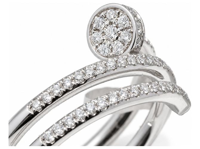 Cartier Juste un Clou Doppelring Diamanten 0,59ct 18k  Weißgold Gr. 54 - Ansicht 4