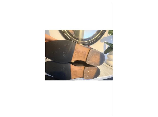 Stivali alti Hermès in pelle nera e tela multicolore - vista 3